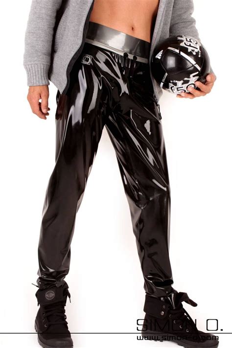 mens latex pants|Latex Jogging Pants for Men .